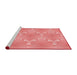 Sideview of Machine Washable Transitional Light Coral Pink Rug, wshpat1549rd