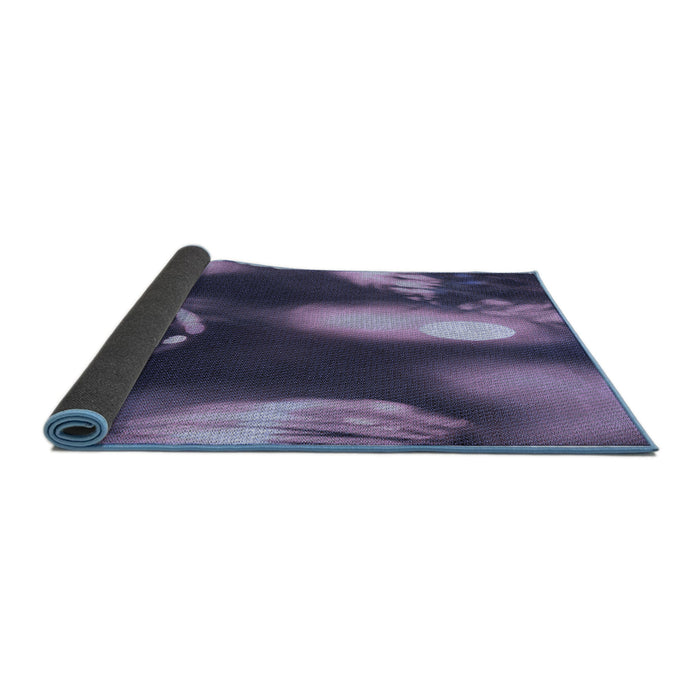 Thickness of Patterned Blue Rug, pat155blu