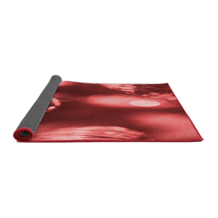 Thickness of Patterned Red Rug, pat155rd