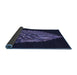 Thickness of Patterned Night Blue Rug, pat1550blu