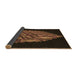 Thickness of Patterned Saddle Brown Rug, pat1550brn