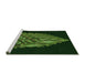 Sideview of Machine Washable Transitional Dark Lime Green Rug, wshpat1550grn