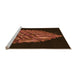 Sideview of Machine Washable Transitional Mahogany Brown Rug, wshpat1550org