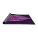 Thickness of Patterned Dark Purple Rug, pat1550pur