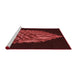 Sideview of Machine Washable Transitional Fire Brick Red Rug, wshpat1550rd