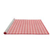 Sideview of Machine Washable Transitional Red Rug, wshpat1551rd