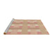 Sideview of Machine Washable Transitional Sunrise Orange Rug, wshpat1552brn