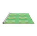 Sideview of Machine Washable Transitional Jade Green Rug, wshpat1552grn