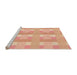 Sideview of Machine Washable Transitional Orange Rug, wshpat1552org