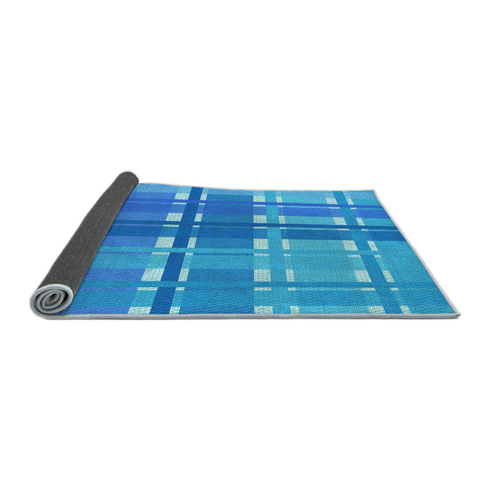 Thickness of Patterned Neon Blue Rug, pat1553lblu