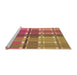 Sideview of Machine Washable Transitional Red Rug, wshpat1553org