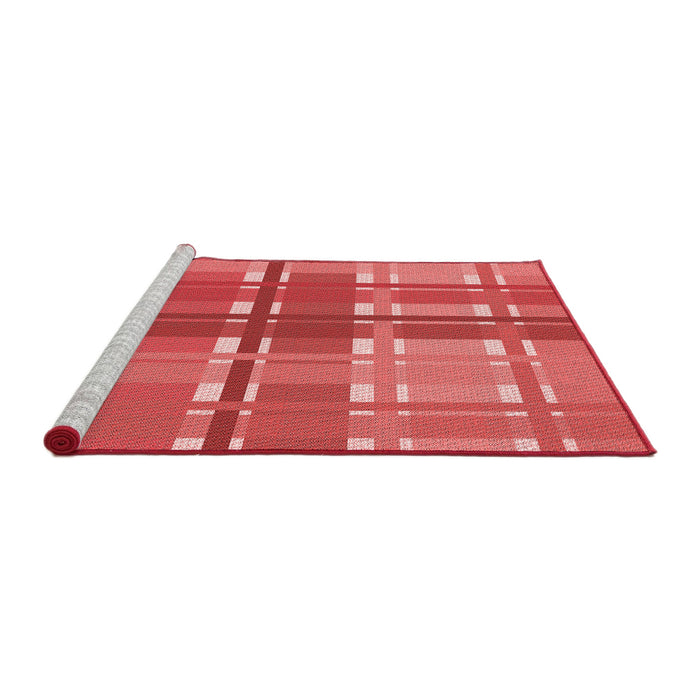 Sideview of Machine Washable Transitional Red Rug, wshpat1553rd