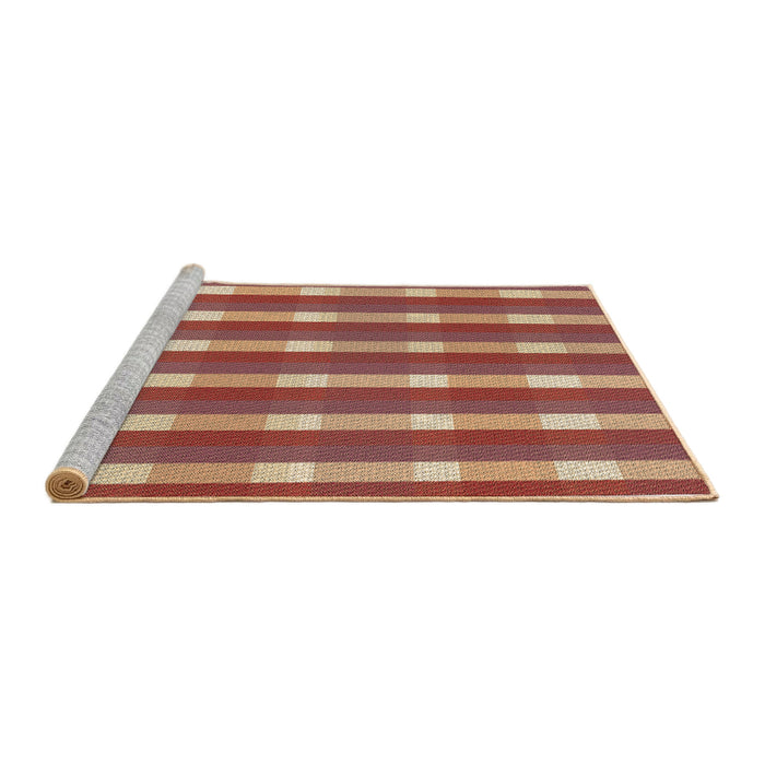 Sideview of Machine Washable Transitional Brown Sand Brown Rug, wshpat1554brn