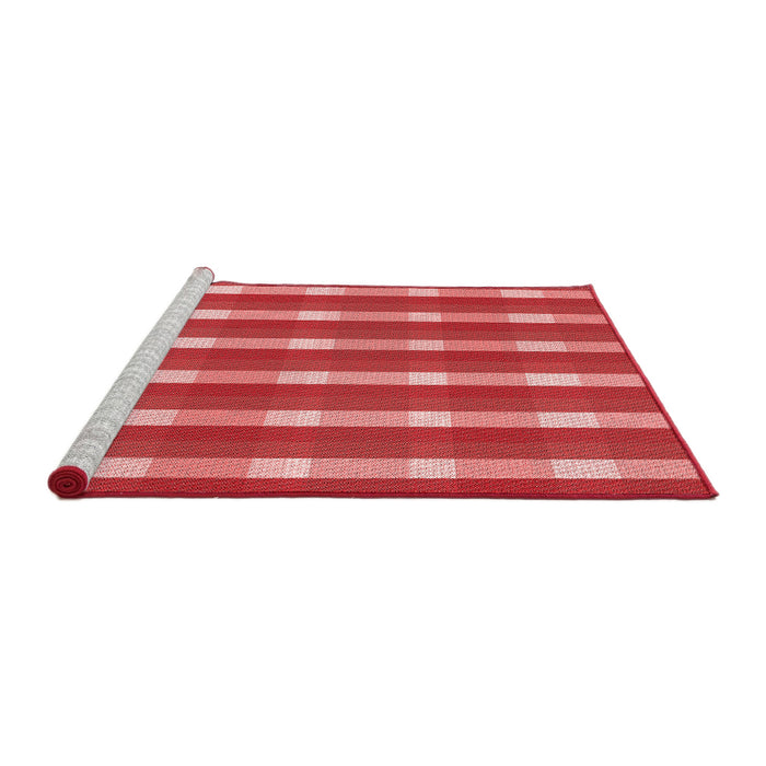 Sideview of Machine Washable Transitional Red Rug, wshpat1554rd