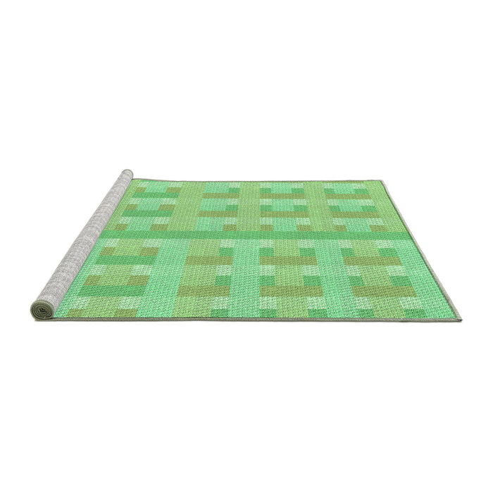 Sideview of Machine Washable Transitional Jade Green Rug, wshpat1555grn