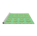 Sideview of Machine Washable Transitional Jade Green Rug, wshpat1555grn