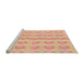 Sideview of Machine Washable Transitional Orange Rug, wshpat1555org