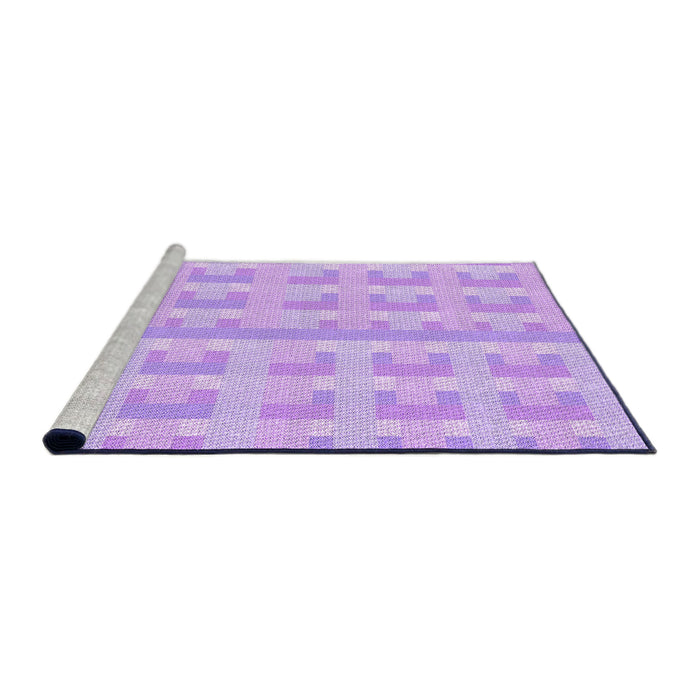Sideview of Machine Washable Transitional Purple Rug, wshpat1555pur