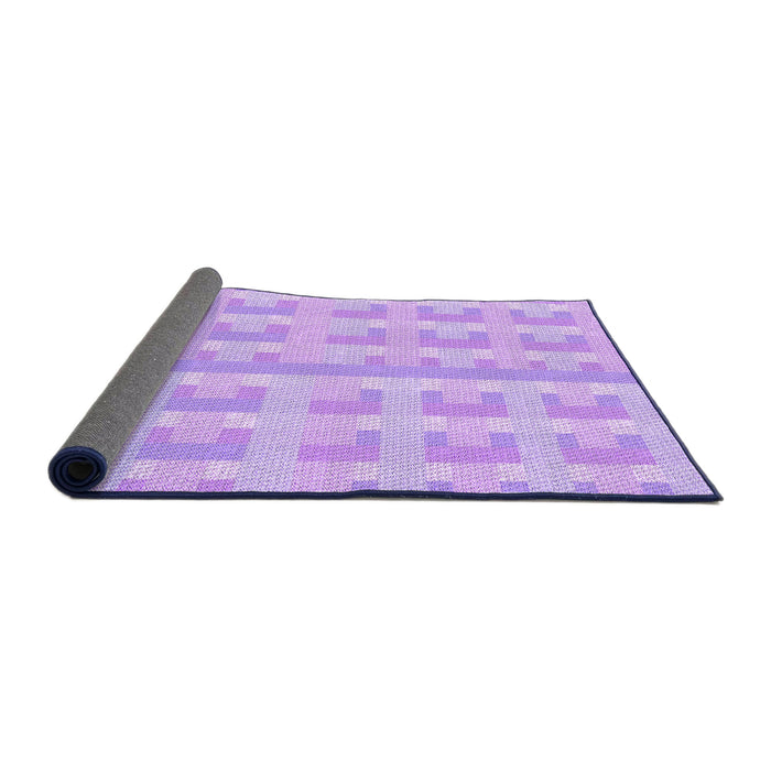 Thickness of Patterned Purple Rug, pat1555pur