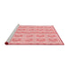 Sideview of Machine Washable Transitional Red Rug, wshpat1555rd