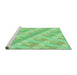 Sideview of Machine Washable Transitional Jade Green Rug, wshpat1556grn