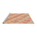 Sideview of Machine Washable Transitional Orange Rug, wshpat1556org