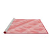 Sideview of Machine Washable Transitional Red Rug, wshpat1556rd