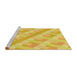 Sideview of Machine Washable Transitional Yellow Rug, wshpat1556yw