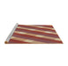 Sideview of Machine Washable Transitional Brown Sand Brown Rug, wshpat1557brn