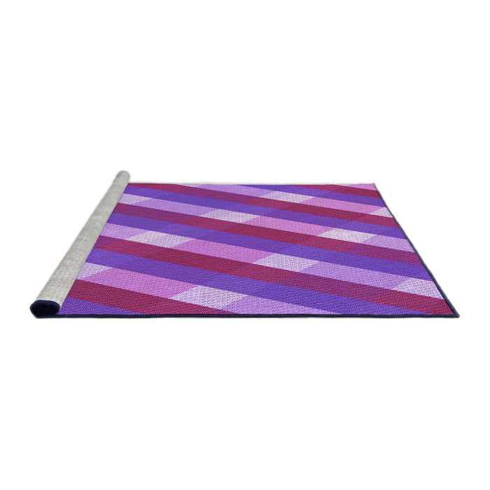 Sideview of Machine Washable Transitional Purple Rug, wshpat1557pur