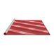 Sideview of Machine Washable Transitional Red Rug, wshpat1557rd