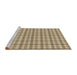 Sideview of Machine Washable Transitional Brown Rug, wshpat1558brn