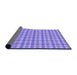 Thickness of Patterned Bright Lilac Purple Rug, pat1558pur