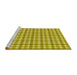 Sideview of Machine Washable Transitional Bright Gold Yellow Rug, wshpat1558yw