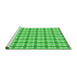 Sideview of Machine Washable Transitional Neon Green Rug, wshpat1559grn