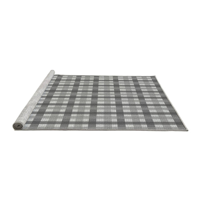 Sideview of Machine Washable Transitional Silver Gray Rug, wshpat1559gry