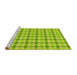 Sideview of Machine Washable Transitional Green Yellow Green Rug, wshpat1559yw