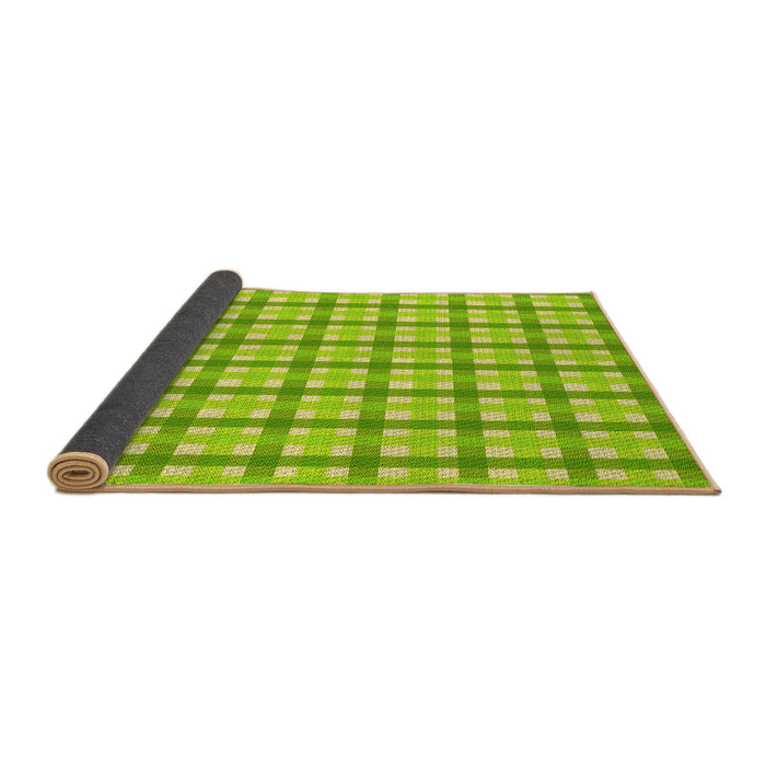 Thickness of Patterned Green Yellow Green Rug, pat1559yw
