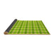 Thickness of Patterned Green Yellow Green Rug, pat1559yw