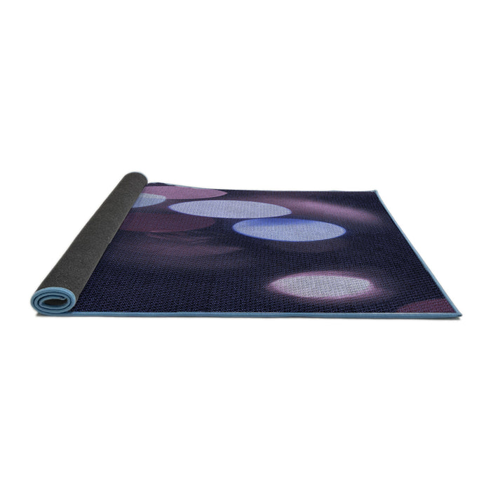 Thickness of Patterned Periwinkle Purple Rug, pat156blu