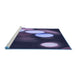 Sideview of Machine Washable Transitional Periwinkle Purple Rug, wshpat156blu