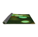 Thickness of Patterned Dark Lime Green Rug, pat156grn