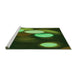 Sideview of Machine Washable Transitional Dark Lime Green Rug, wshpat156grn