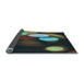 Thickness of Patterned Midnight Gray Rug, pat156lblu