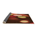 Thickness of Patterned Maroon Red Rug, pat156org