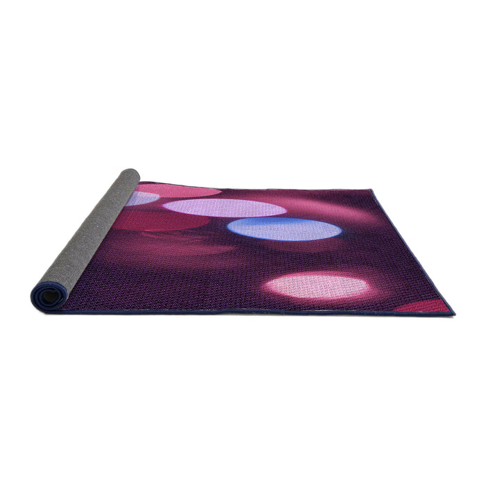 Thickness of Patterned Orchid Purple Rug, pat156pur