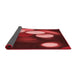 Thickness of Patterned Crimson Red Rug, pat156rd