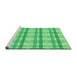 Sideview of Machine Washable Transitional Green Rug, wshpat1560grn