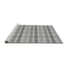 Sideview of Machine Washable Transitional Gray Rug, wshpat1560gry