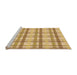 Sideview of Machine Washable Transitional Chrome Gold Yellow Rug, wshpat1560org